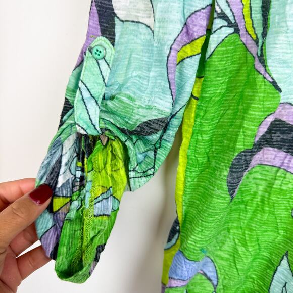 David Cline Collar Shirt 9100 Nectar Mint Kiwi Button Up - S - Picture 4 of 8